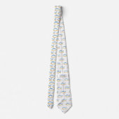 Cravate Ichthus | Christian Fish Sky & Ground Motif (Dos)
