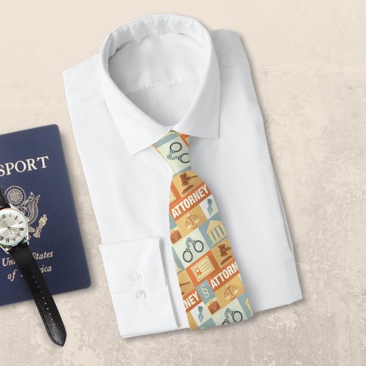 Cravate Icône d'avocat professionnel conçue de manière emb