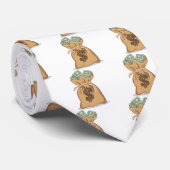 Cravate Icône de bande dessinée de sac d'argent (Roulé)