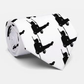 Cravate icône de la gymnaste noire (Roulé)