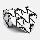 Cravate icône du sport de lutte noire (Roulé)