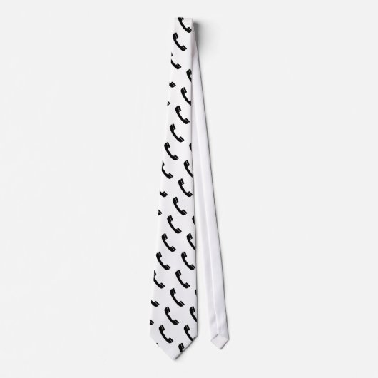 Cravate icône du téléphone noir (Devant)