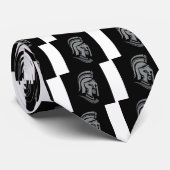 Cravate Icône métallique de tête spartiate de guerrier (Roulé)