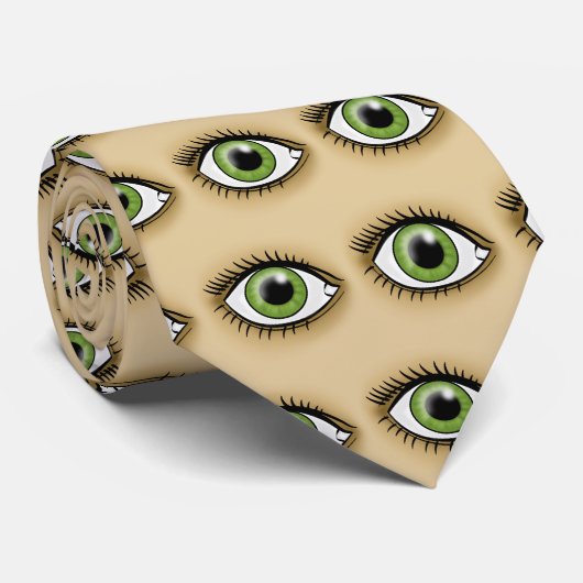 Cravate Icône OEil vert (Roulé)