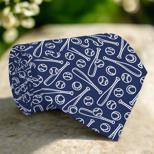 Cravate Icônes De Baseball Sur La Fête des pères Arrière -