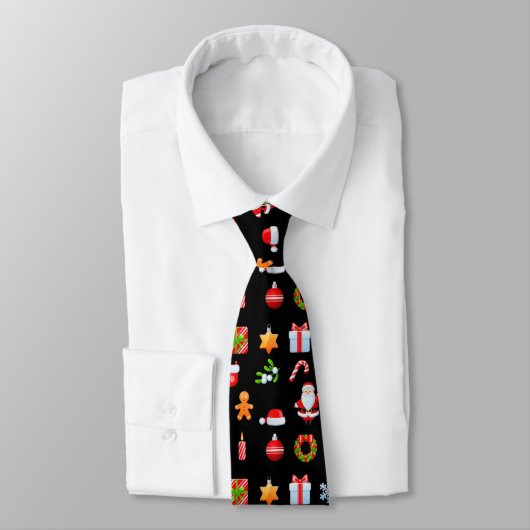 Cravate Icônes de Noël doux Design (Attaché)