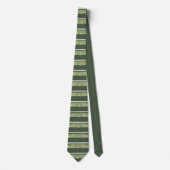 Cravate ID vert Motif de bande horizontale862 (Devant)