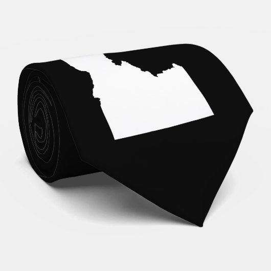 Cravate Idaho en blanc (Roulé)