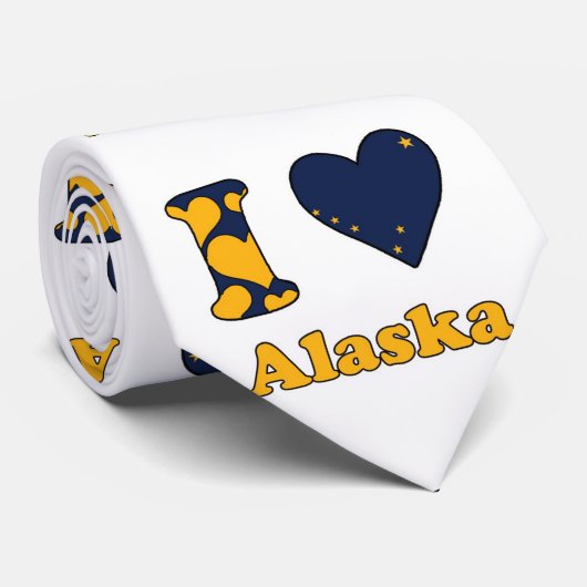 Cravate Ik houd van Alaska (Roulé)