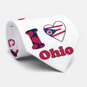 Cravate Ik houd van Ohio (Roulé)