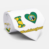 Cravate Ik houd van Washington (Roulé)