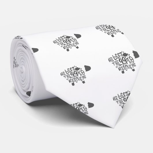 Cravate Il a laissé aux 99 moutons le vers chrétien de (Roulé)