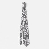 CRAVATE ÎLE PLUMERIA (GRIS) (Dos)