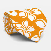 CRAVATE ÎLE PLUMERIA (ORANGE) (Roulé)