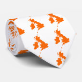 Cravate Îles britanniques - Orange (Roulé)