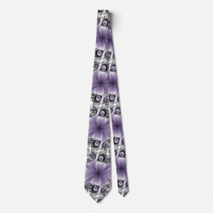 Cravate Illusion de lilas Art floral abstrait fantastique 