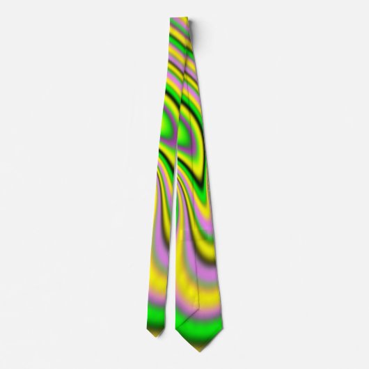 Cravate illusion optique colorée (Dos)