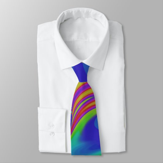 Cravate illusion optique colorée (Attaché)