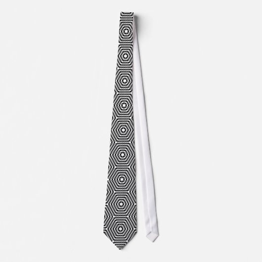 Cravate Illusions Art-Optique Noir & Blanc Simples Pop (Devant)