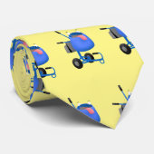 Cravate Illustration amusante du mélangeur de ciment bleu (Roulé)