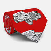 Cravate Illustration antique de voiture de sport de comité (Roulé)