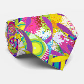 Cravate Illustration aquarelle, Motif de retournement (Roulé)