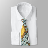 Cravate Illustration Art Nouveau Poppy Fleur Jaune (Attaché)