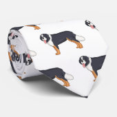 Cravate Illustration bernoise d'un chien de montagne (Roulé)
