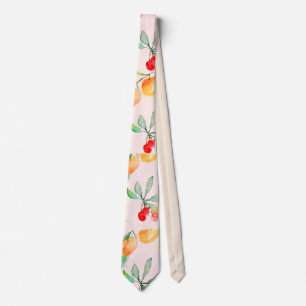 Cravate Illustration botanique du jardin de fruits fantais