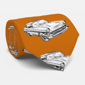 Cravate Illustration Chevy Bel Air 1957 (Roulé)