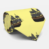 Cravate Illustration de bateau pirate (Roulé)