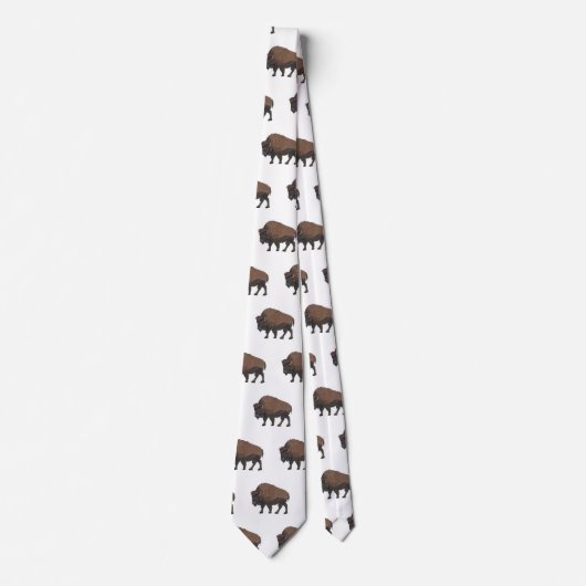 Cravate Illustration de bison (Devant)