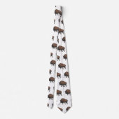 Cravate Illustration de bison (Dos)