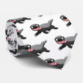 Cravate Illustration de blaireau au miel affamé (Roulé)