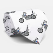 Cravate Illustration de Chopper Motorcycle 1950 (Roulé)