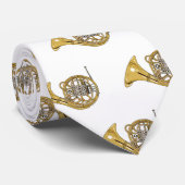 Cravate Illustration de corne française (Roulé)