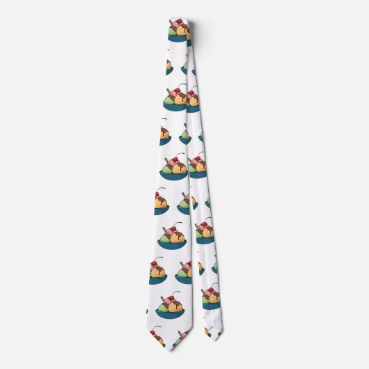 Cravate Illustration de crème glacée (Devant)