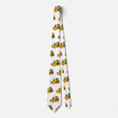Cravate Illustration de dessin animé Bulldozer (Devant)