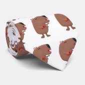 Cravate Illustration de dessin animé de capybara ukulele (Roulé)