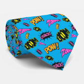 Cravate Illustration de dessin animé Pop Art (Roulé)