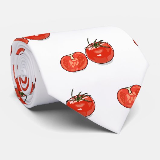 Cravate Illustration de dessin sur la tomate (Roulé)