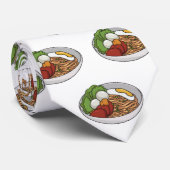 Cravate Illustration de dessin sur les nouilles (Roulé)