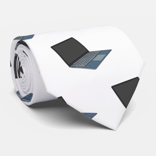 Cravate Illustration de dessin sur ordinateur portable (Roulé)