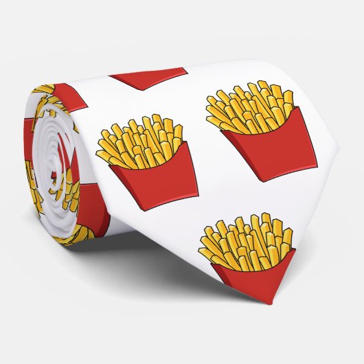 Cravate Illustration de frites (Roulé)