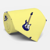 Cravate Illustration de guitare électrique (Roulé)