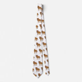 Cravate Illustration de Hyena et de fleurs (Devant)