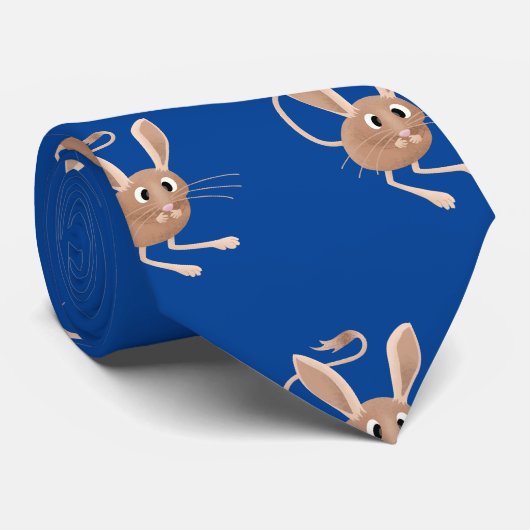 Cravate Illustration de jerboa aux longues oreilles (Roulé)