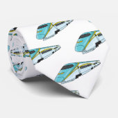 Cravate Illustration de la bande dessinée d'un train à bal (Roulé)