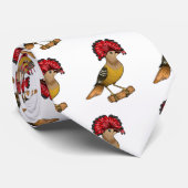 Cravate Illustration de la caricature royale d'oiseau (Roulé)