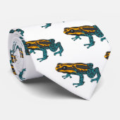 Cravate Illustration de la grenouille à fléchettes de pois (Roulé)